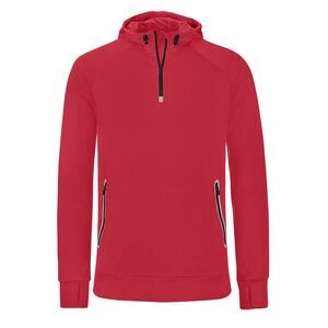 Proact Mens  Zip Neck Sweatshirt / Red